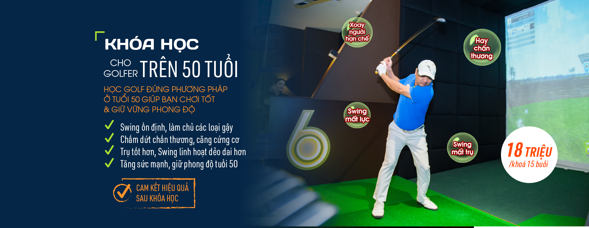 Khóa học Golf cho người 50 tuổi